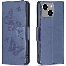 Mobigear Butterfly iPhone 15 Plus Klapphülle Portemonnaie - Blau