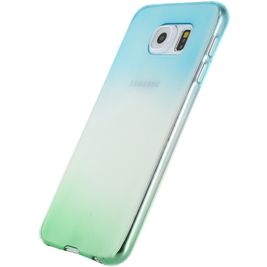 Xccess Thin Samsung Galaxy S6 Edge Hülle Flexibles TPU Extra Dünn Backcover - Grün