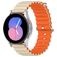 Mobigear Ocean Silikon Smartwatch Armband Dornschließe - 22-mm-Universalanschluss - Orange / Polarstern