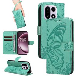 Mobigear Butterfly OnePlus 15 Hülle Klapphülle Geldbörse - Grün