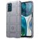Mobigear Rugged Shield Motorola Moto G42 Hülle Flexibles TPU Backcover Stoßfest - Grau