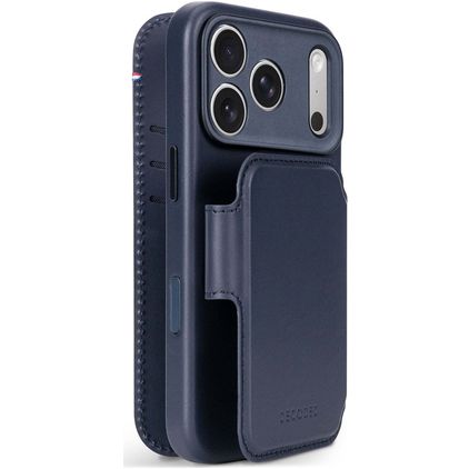 Decoded Detachable Wallet iPhone 18 Pro Max MagSafe Hülle Echtes Leder Abnehmbare 2in1 Klapphülle Geldbörse - Midnight Blue