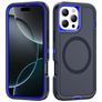 Mobigear Rugged Mag iPhone 16 Pro MagSafe Hülle Hardcase Backcover Stoßfest - Marineblau