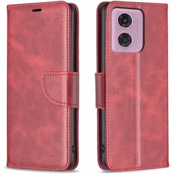 Mobigear Excellent Motorola Moto G24 Hülle Klapphülle Geldbörse - Rot