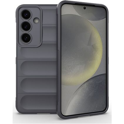 Mobigear Bumpy Samsung Galaxy S25 Hülle Flexibles TPU Backcover - Grau