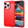 Mobigear Brushed Slim iPhone 15 Pro Hülle Flexibles TPU Backcover - Rot