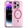 Mobigear Shockproof iPhone 16 Pro MagSafe Hülle Flexibles TPU Backcover - Pink