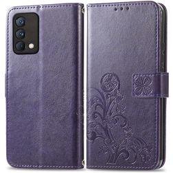 Mobigear Clover Realme GT Master Edition Hülle Klapphülle Geldbörse - Lila