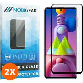 Mobigear Premium Samsung Galaxy M51 Panzerglas Gehärtetes Glas Displayschutz - Hüllenfreundlich - Schwarz (2er Pack)