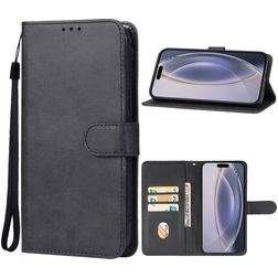 Mobigear Wallet iPhone 16 Pro Hülle Klapphülle Geldbörse - Schwarz