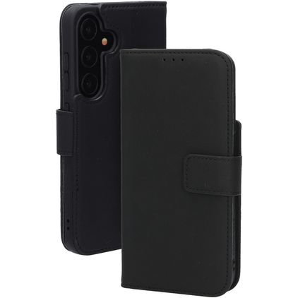 Mobiparts Wallet Samsung Galaxy S24 MagSafe Hülle Echtes Leder Klapphülle Geldbörse - Schwarz