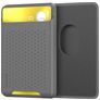 Mobigear Pocket Silikon Kartenetui - 2 Karten - MagSafe Kompatibel - Grau