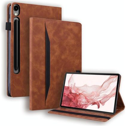 Mobigear Folio Samsung Galaxy Tab S10 FE Plus Hülle Klapphülle - Braun