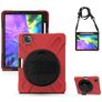 Mobigear SureGrip XGuard iPad Air 4 (2020) Hülle Kunststoff,Silikon Backcover + Stifthalter + Schulterträger + Ständer - Rot
