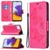 Mobigear Butterfly Samsung Galaxy A22 5G Hülle Klapphülle Geldbörse - Magenta