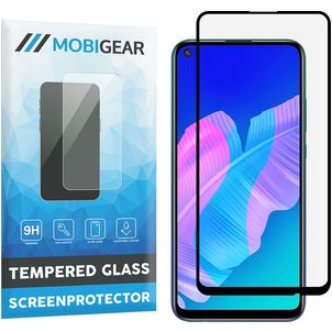 Mobigear Premium Huawei P40 Lite E Panzerglas Gehärtetes Glas Displayschutz - Hüllenfreundlich - Schwarz