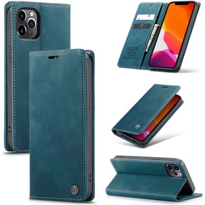 Caseme 013 iPhone 12 Pro Max Hülle Klapphülle Geldbörse - Blau