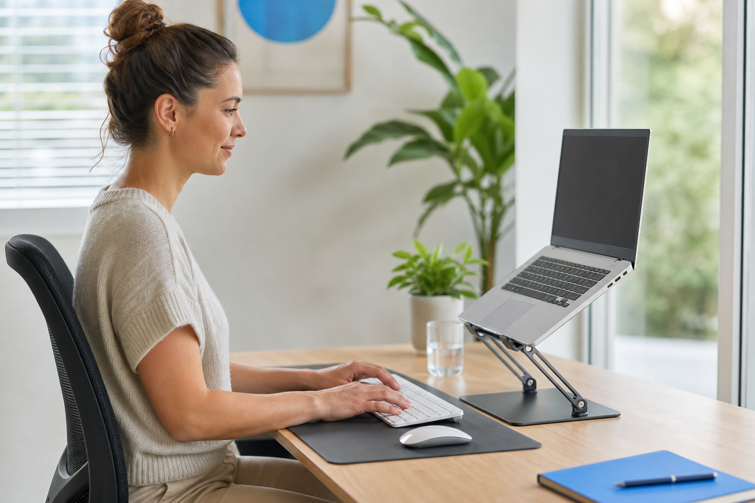 Warum benötige ich eine externe Tastatur und Maus bei Verwendung eines Laptopständers?