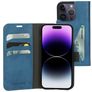 Mobiparts Classic Wallet iPhone 14 Pro Hülle Klapphülle Geldbörse - Steel Blue