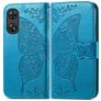 Mobigear Butterfly OPPO Reno 8T 4G Hülle Klapphülle Geldbörse - Blau