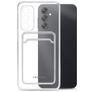 Mobilize Gelly Card Durchsichtig Samsung Galaxy A14 Hülle Flexibles TPU Backcover mit Kartenhalter - Transparent