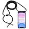 Mobigear Lanyard iPhone 11 Flexibles TPU Handykette - Transparent / Schwarz