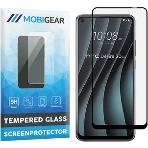Mobigear Premium HTC Desire 20 Pro Panzerglas Gehärtetes Glas Displayschutz - Hüllenfreundlich - Schwarz