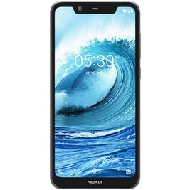 Mobigear Premium Nokia 5.1 Plus Panzerglas Gehärtetes Glas Displayschutz - Hüllenfreundlich - Schwarz