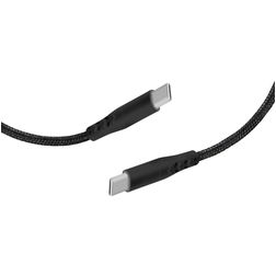 Mobiparts Braided USB-C auf USB-C Kabel 1 Meter - Schwarz
