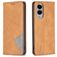 Mobigear Rhombus Slim Samsung Galaxy S25 Edge Hülle Klapphülle - Cognac