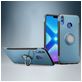Mobigear Armor Ring HONOR 8X Hülle Hardcase Backcover Stoßfest mit Ringhalter - Blau