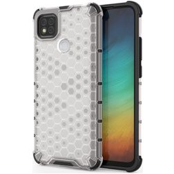 Mobigear Honeycomb Transparent Xiaomi Redmi 9C Hardcase Backcover Shockproof - Transparent