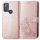 Mobigear Clover Motorola Moto G50 Hülle Klapphülle Geldbörse - Roségold