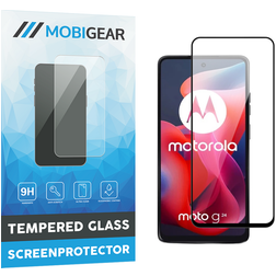 Mobigear Premium Motorola Moto G24 Panzerglas Gehärtetes Glas Displayschutz - Hüllenfreundlich - Schwarz