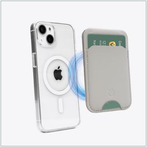 Valenta Card Wallet Stand Kartenetui - 3 Karten - MagSafe Kompatibel - Creme