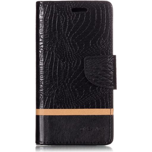 Mobigear Croco Xiaomi Mi 8 SE Hülle Klapphülle Geldbörse - Schwarz