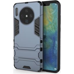 Mobigear Armor Stand Huawei Mate 30 Hülle Hardcase Backcover Stoßfest mit Ständer - Marineblau