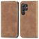 Mobigear Retro Slim Samsung Galaxy S25 Ultra Hülle Klapphülle Geldbörse - Braun