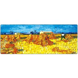 Mobigear Anti-Slip Mauspad - 40 x 90 CM - Wheat stacks in Provence