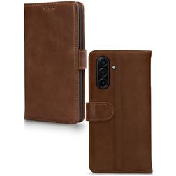 Mobilize Wallet Samsung Galaxy A17 Hülle Echtes Leder Klapphülle Geldbörse - Braun