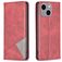 Mobigear Rhombus Slim iPhone 15 Plus Hülle Klapphülle - Rot