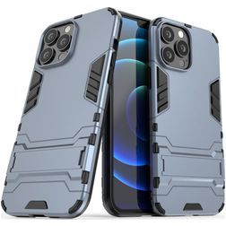 Mobigear Armor Stand iPhone 13 Pro Max Hülle Hardcase Backcover Stoßfest mit Ständer - Blau