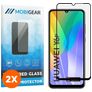 Mobigear Premium Huawei Y6p Panzerglas Gehärtetes Glas Displayschutz - Hüllenfreundlich - Schwarz (2er Pack)