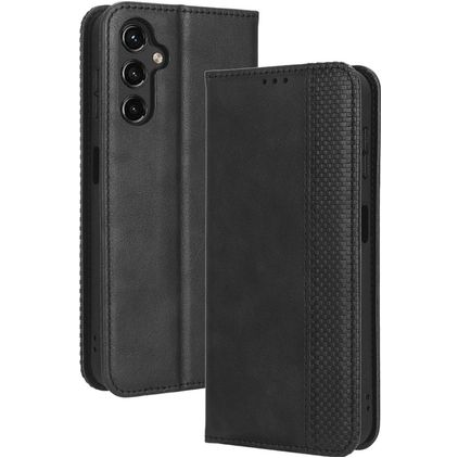 Mobigear Sensation Samsung Galaxy A14 Hülle Klapphülle Geldbörse - Schwarz