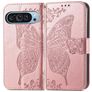 Mobigear Butterfly Google Pixel 10 Pro XL Hülle Klapphülle Geldbörse - Roségold