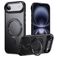 Mobigear Frosted Mag iPhone Air MagSafe Hülle Hardcase Backcover mit Ständer - Schwarz