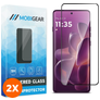 Mobigear Premium Motorola Edge 60 Pro Panzerglas Gehärtetes Glas Displayschutz - Hüllenfreundlich - Schwarz (2er Pack)