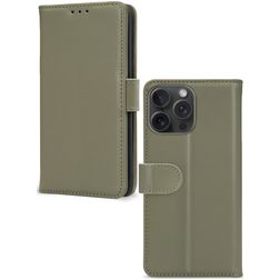Mobilize Premium Gelly Wallet iPhone 15 Pro Max Hülle Klapphülle Geldbörse - Grün