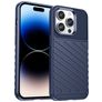 Mobigear Groove iPhone 15 Pro Hülle Flexibles TPU Backcover - Blau