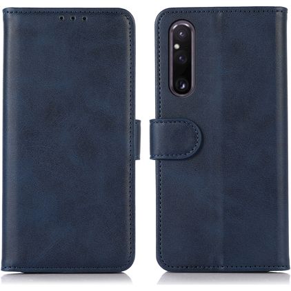 Mobigear Wallet Sony Xperia 1 V Hülle Klapphülle Geldbörse - Blau